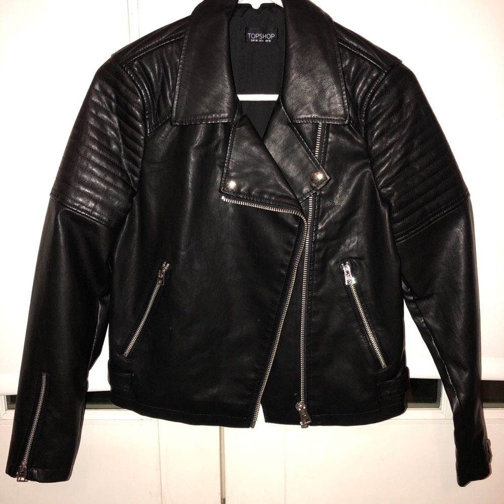 Top shop faux leather jacket